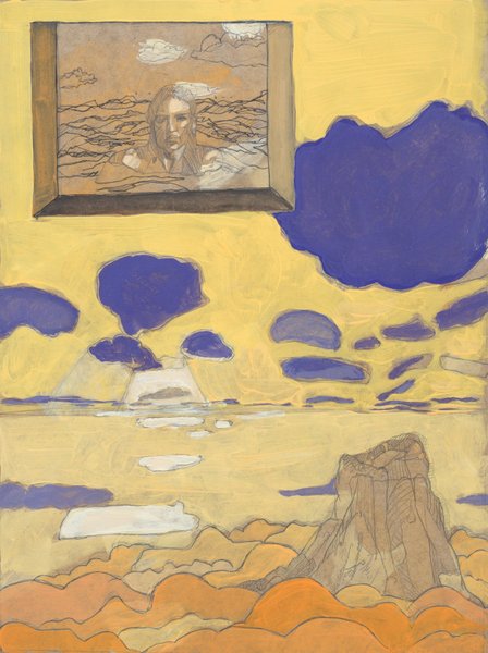 Couchant - 30x40 - tempera